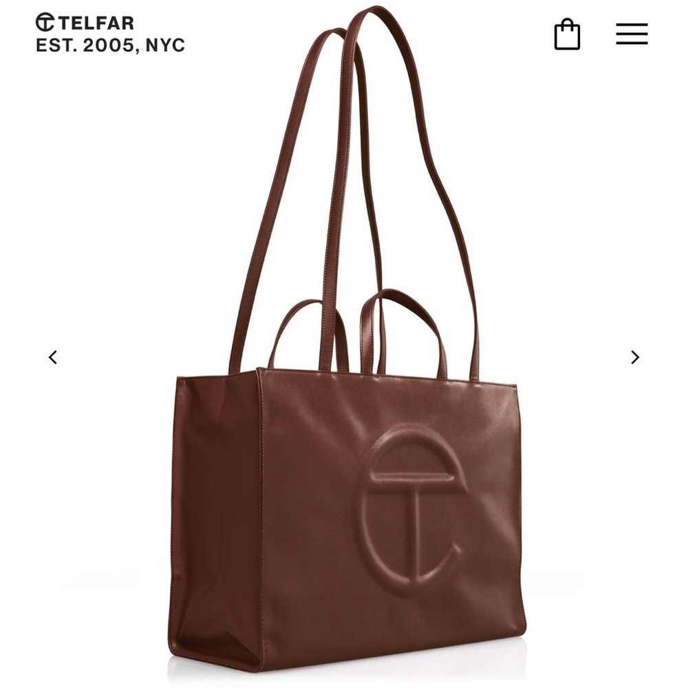NWT Telfar Large Shopping Bag - Chocolate